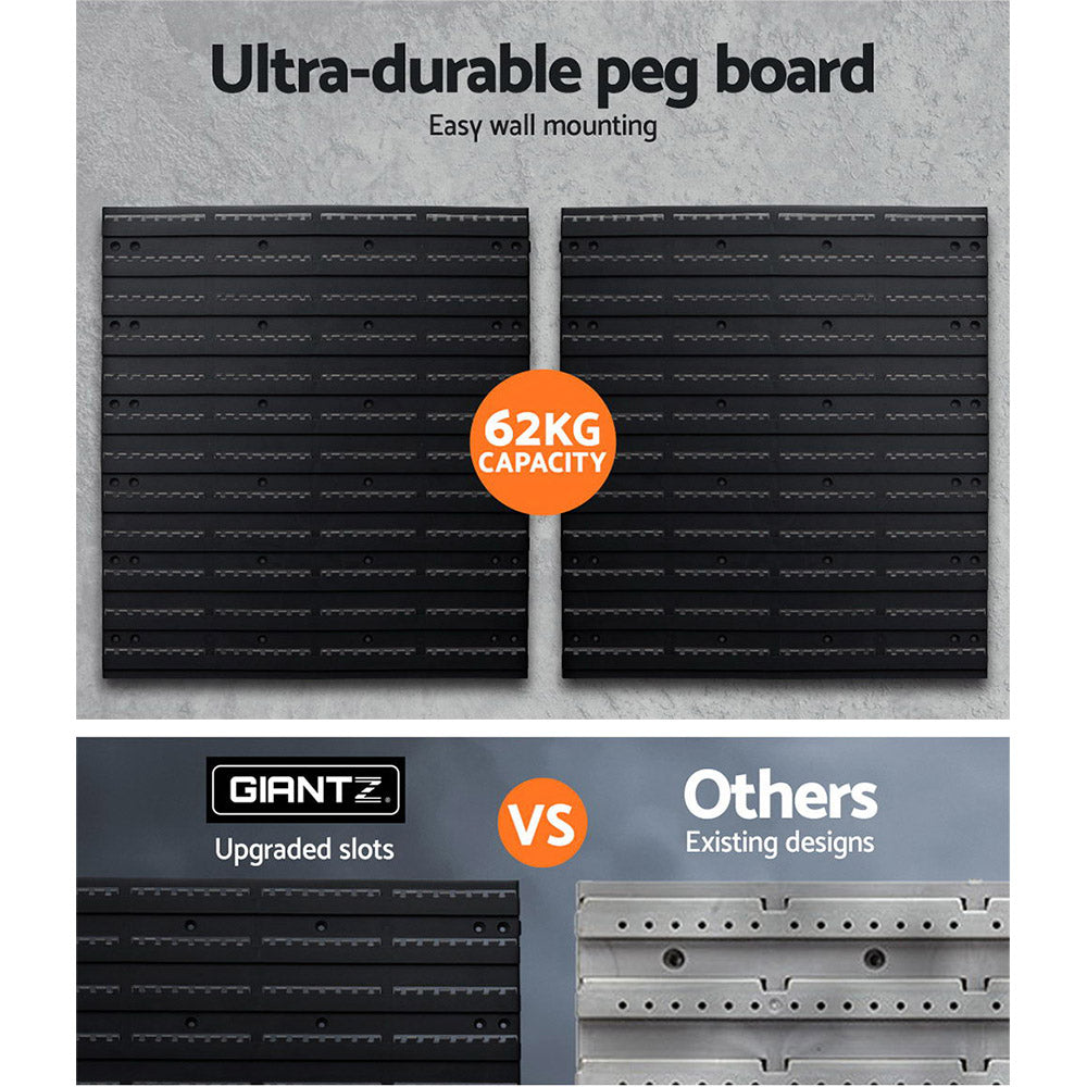 Giantz 54 Storage Bin Rack Wall Mounted Tools - ShopFrenzy