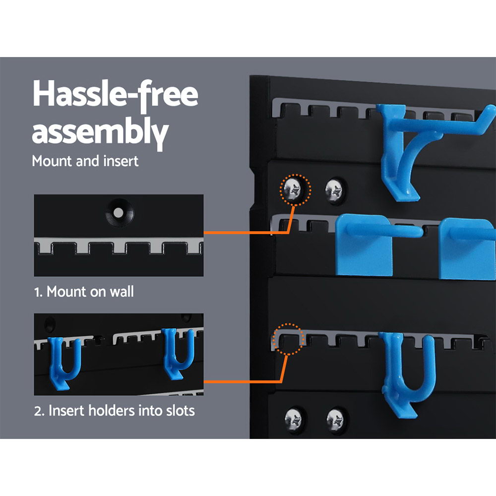 Giantz 54 Storage Bin Rack Wall Mounted Tools - ShopFrenzy