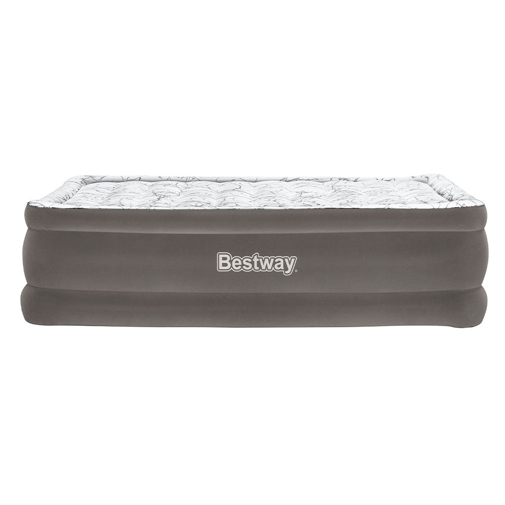 Bestway Air Mattress Bed Single Size Inflatable Flocked Camping Beds 56CM ShopFrenzy