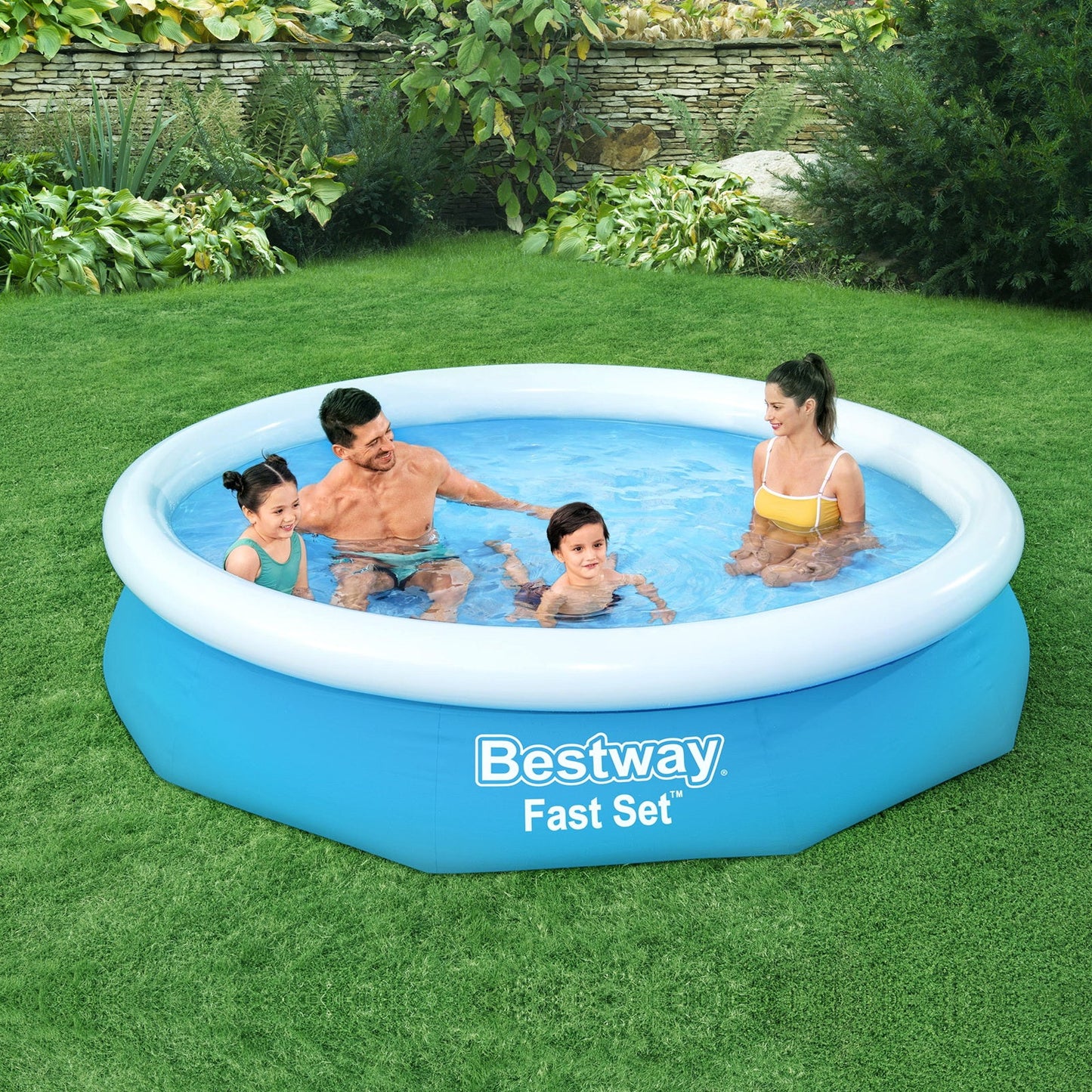 Bestway Swimming Pool Above Ground Kids Fast Set Pools with Filter Pump 3M ShopFrenzy