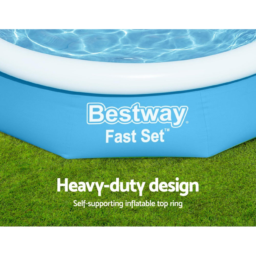 Bestway Swimming Pool Above Ground Kids Fast Set Pools with Filter Pump 3M ShopFrenzy