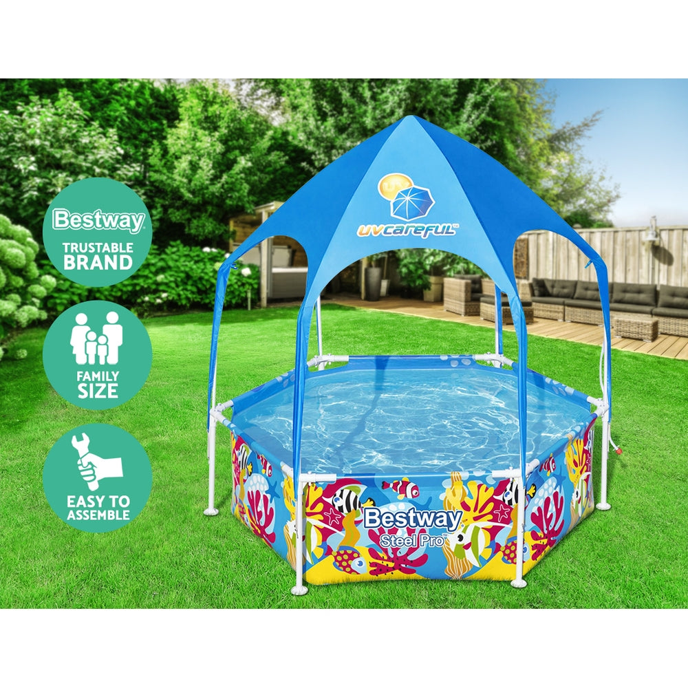 Bestway Swimming Pool Above Ground Plays Kids Steel Pro™ Mist Shade Pools ShopFrenzy