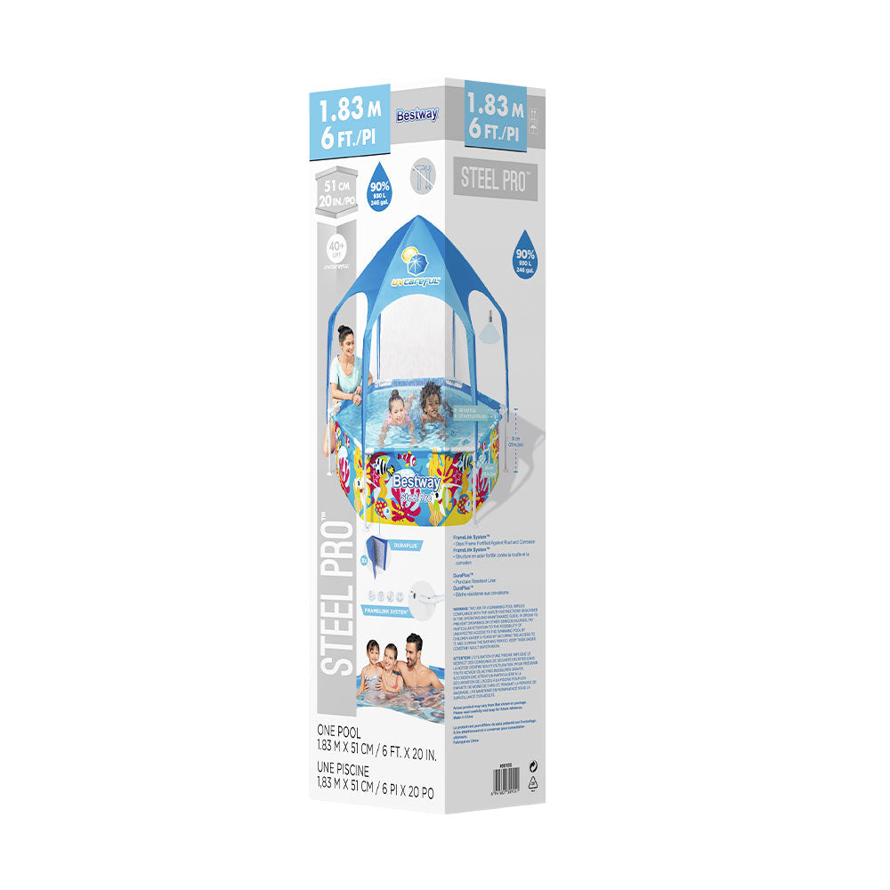 Bestway Swimming Pool Above Ground Plays Kids Steel Pro™ Mist Shade Pools ShopFrenzy