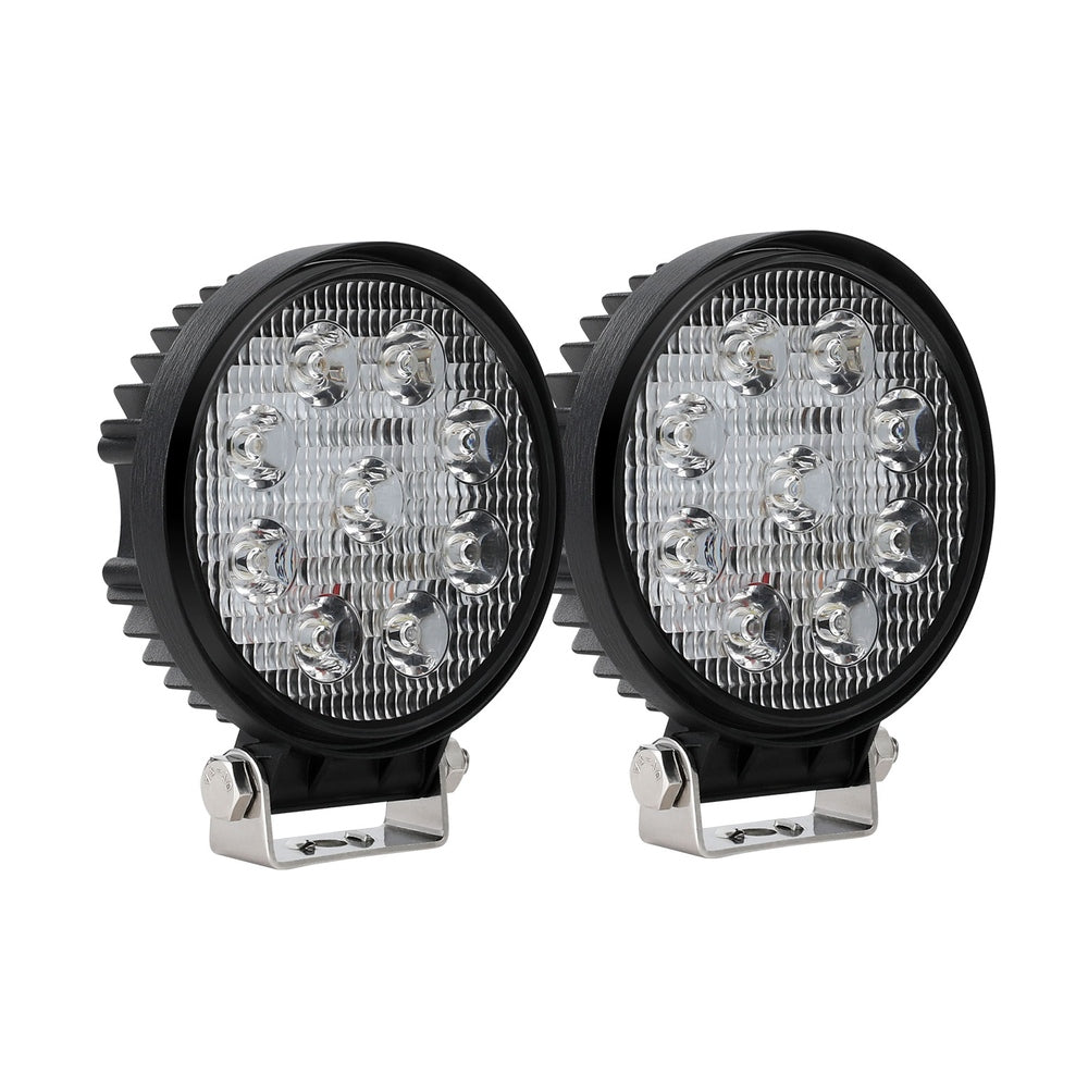 Giantz Pair LED Driving Lights 4.5 Inch Flood Spot Lights Car Truck SUV 12V 24V - ShopFrenzy