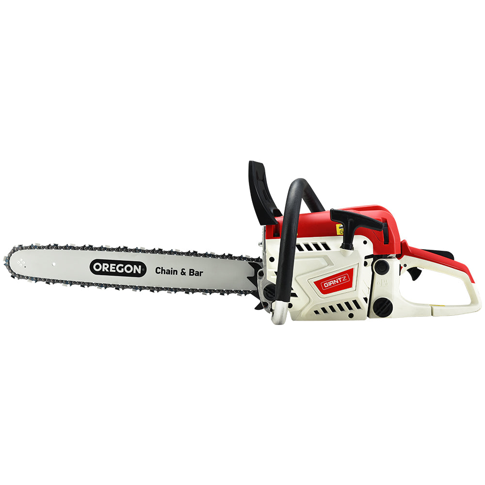 Giantz Chainsaw Petrol 52CC 20" Oregon Bar Commercial E-Start Pruning Chain Saw - ShopFrenzy