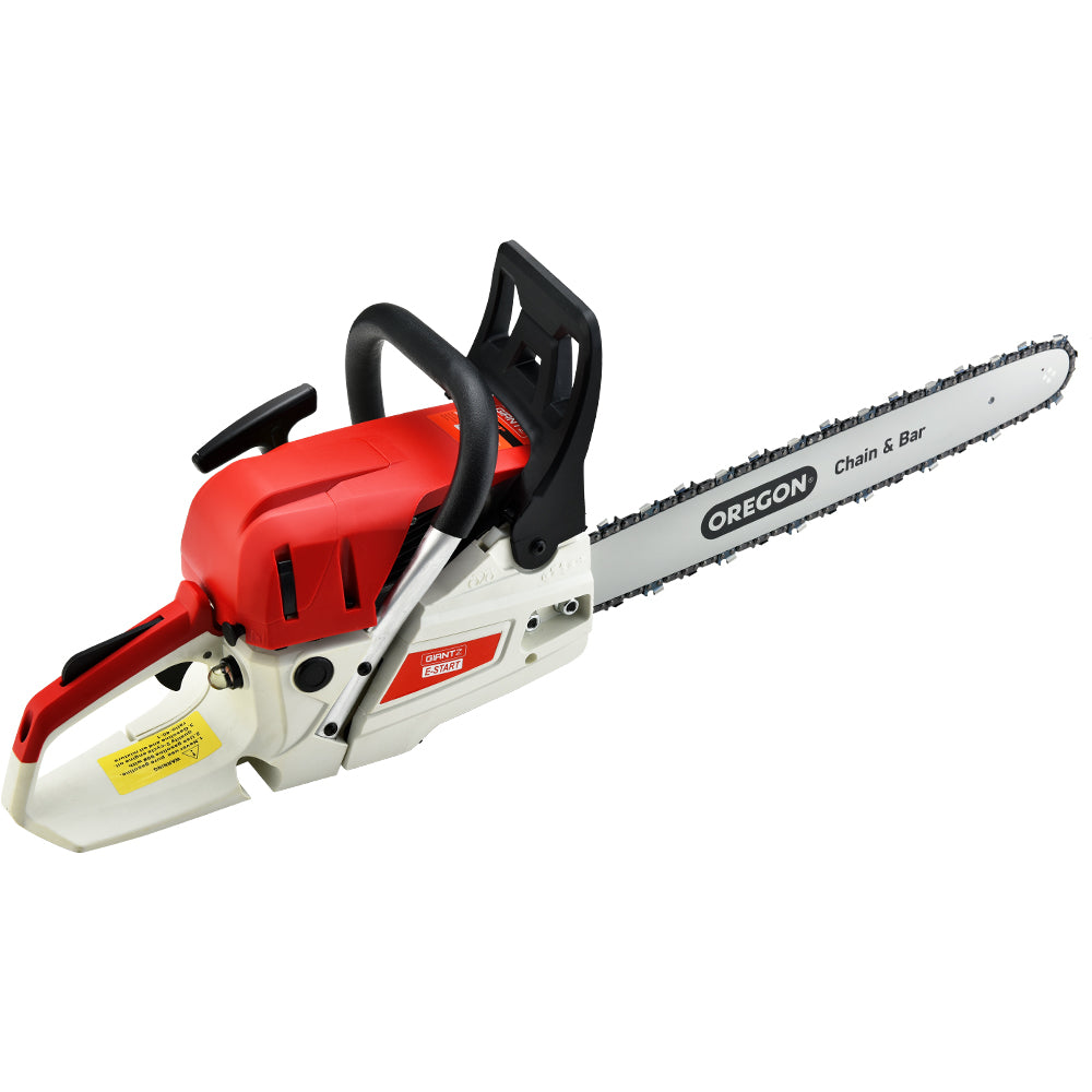 Giantz Chainsaw Petrol 52CC 20" Oregon Bar Commercial E-Start Pruning Chain Saw - ShopFrenzy