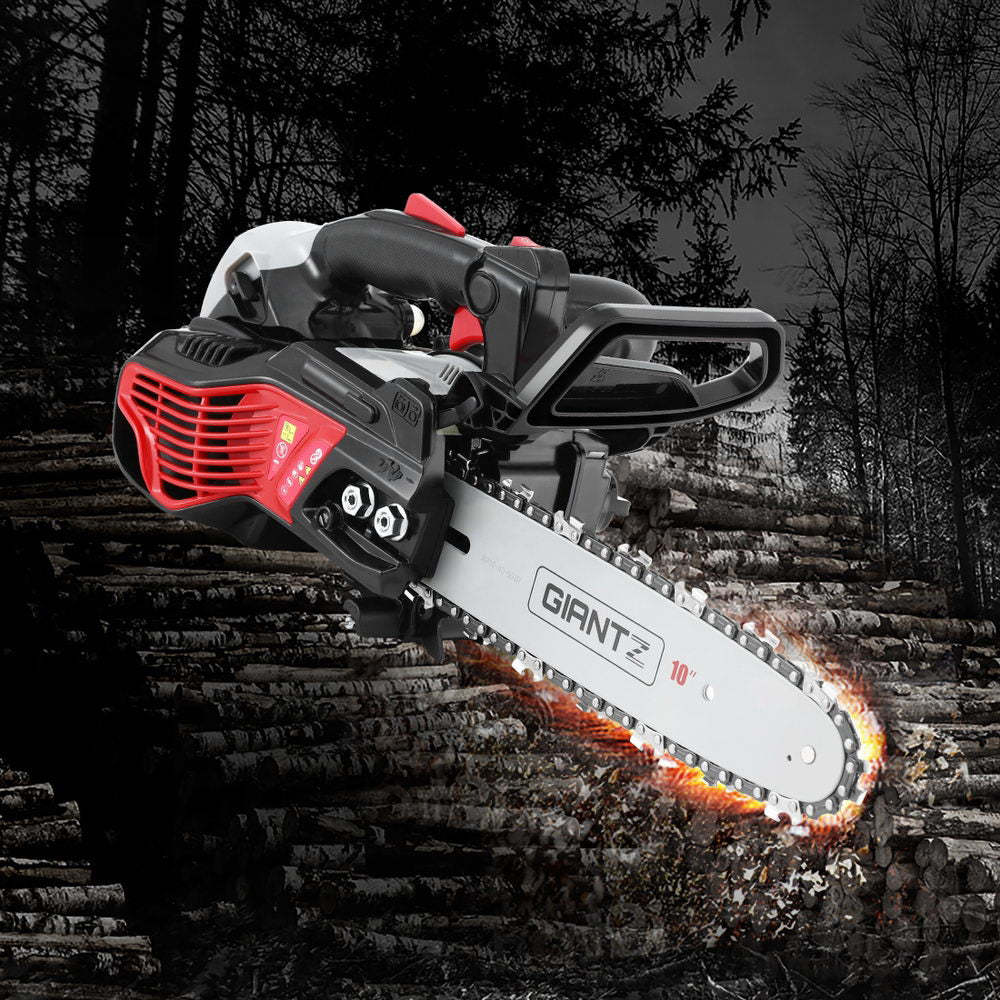 Giantz 25CC Petrol Chainsaw 10'' Bar Chain Saw Lightweight for Pruning Cutting
