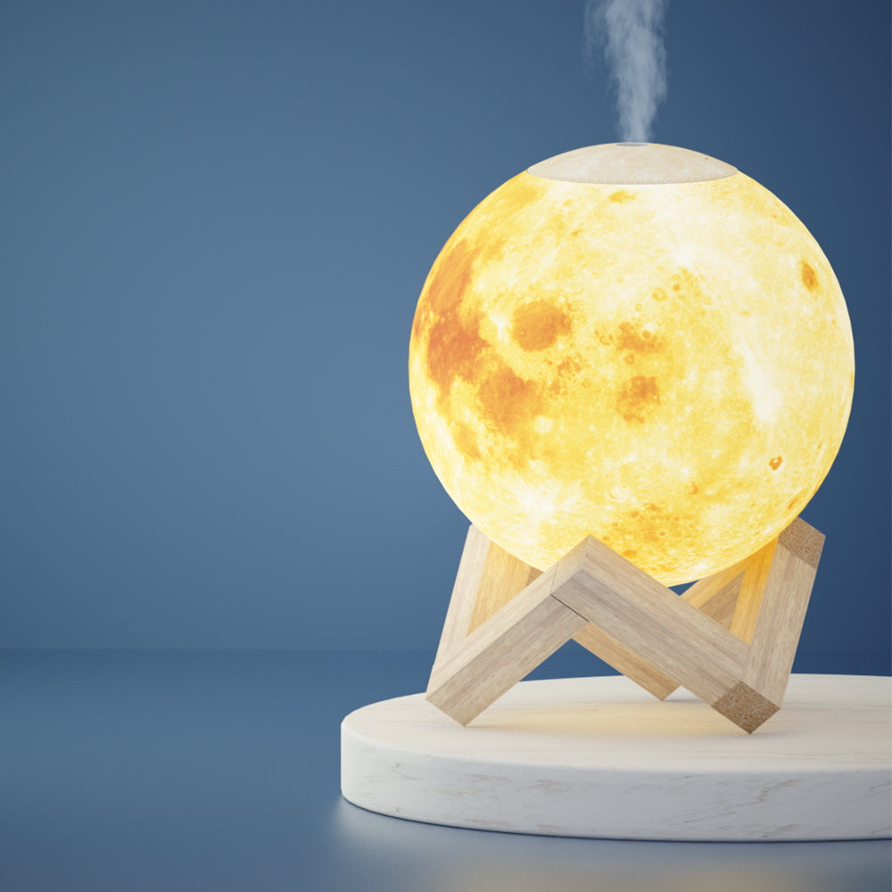 Devanti Aroma Diffuser Aromatherapy Moon Lamp 880ml - ShopFrenzy