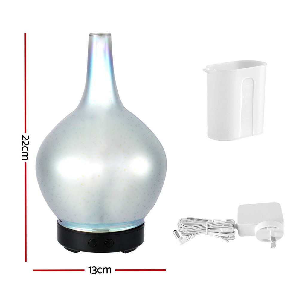 Devanti Ultrasonic Aroma Aromatherapy Diffuser 3D Light Oil Firework Humidifier - ShopFrenzy