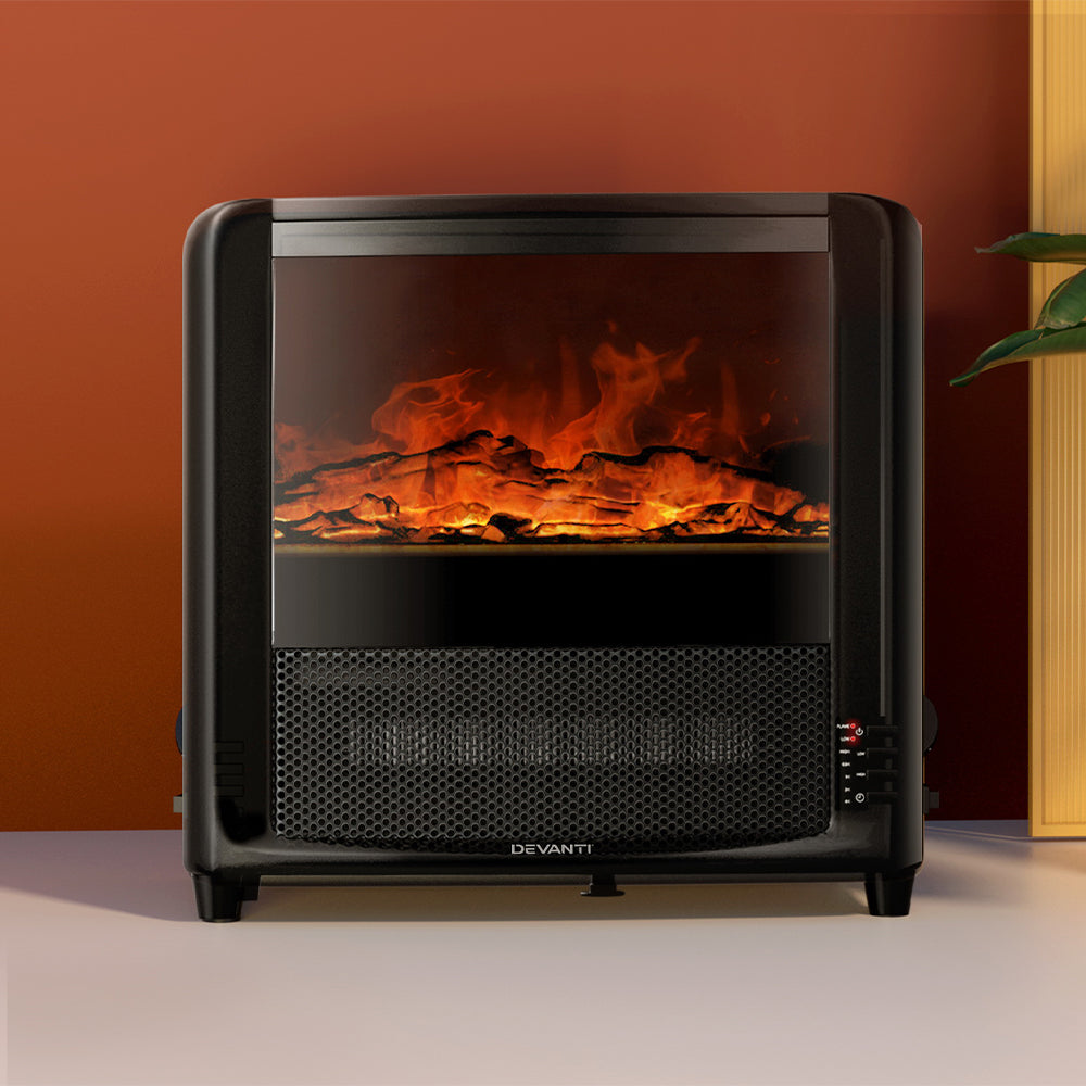 Devanti Electric Fireplace Fire Heaters 2000W - ShopFrenzy