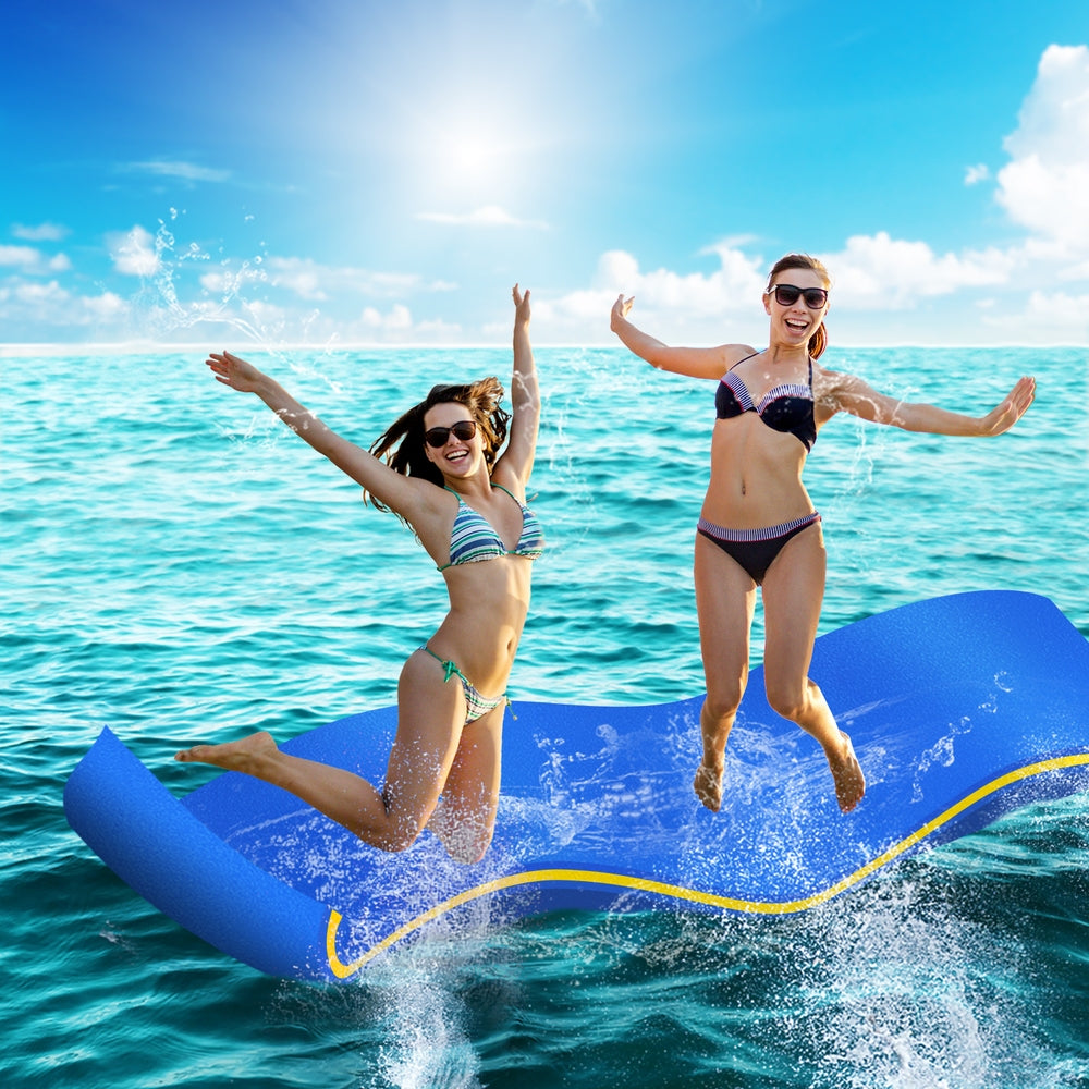 Weisshorn Floating Water Mat 55x180cm Foam Pad Swimming Pool Platform Blue - ShopFrenzy