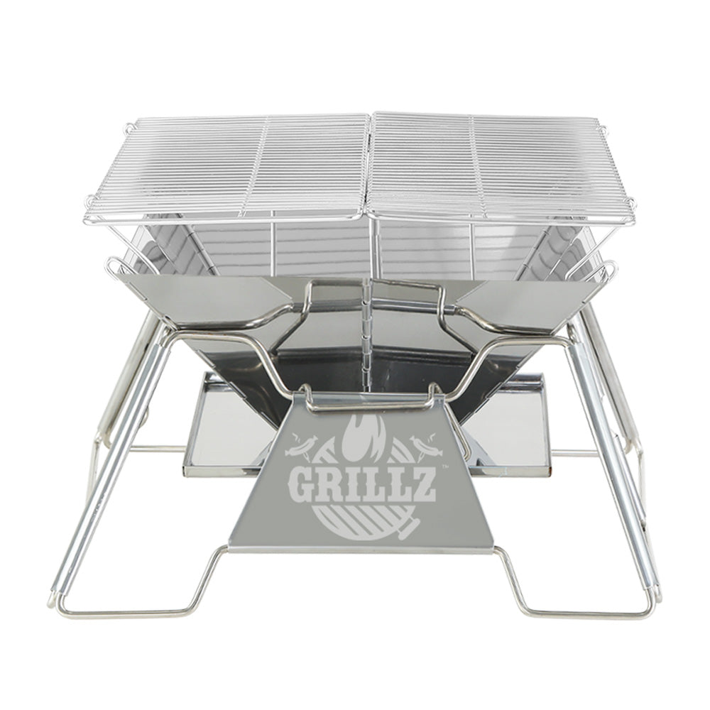 Grillz Fire Pit BBQ Grill with Carry Bag Portable - ShopFrenzy