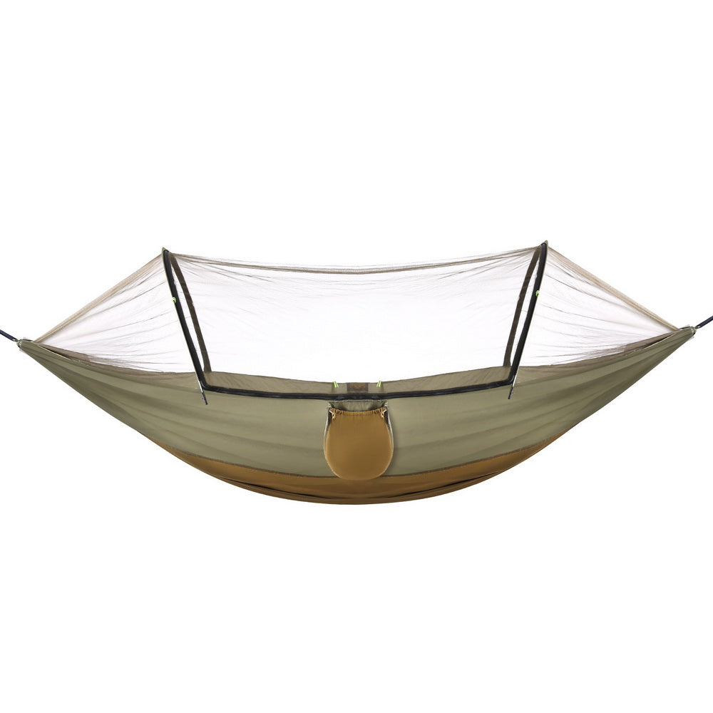 Gardeon Hammock Chair Metal Stand Outdoor Furniture Black - ShopFrenzy