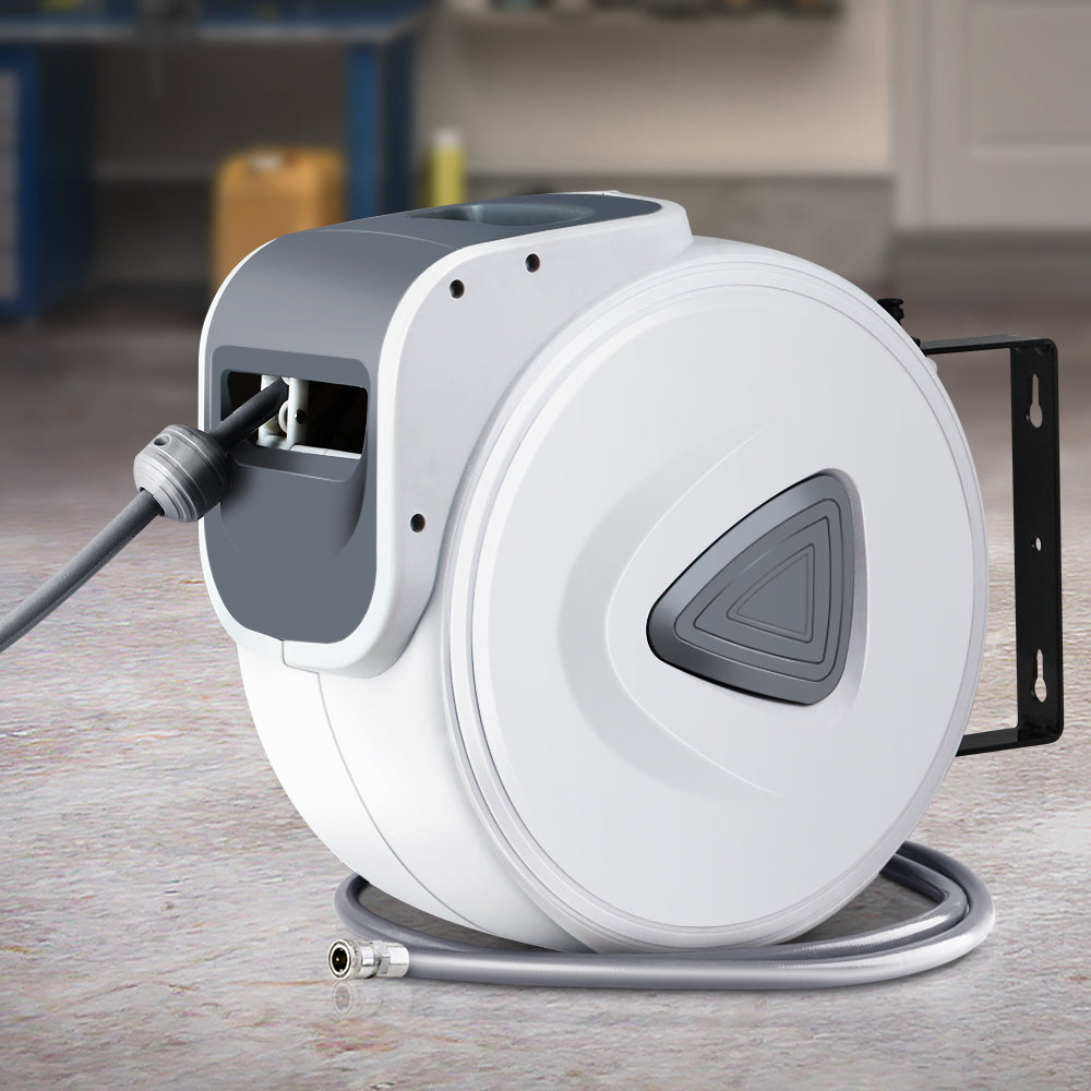 Giantz Air Hose Reel 10m Retractable Rewind Swivel Wall Mount Compressor Garage - ShopFrenzy