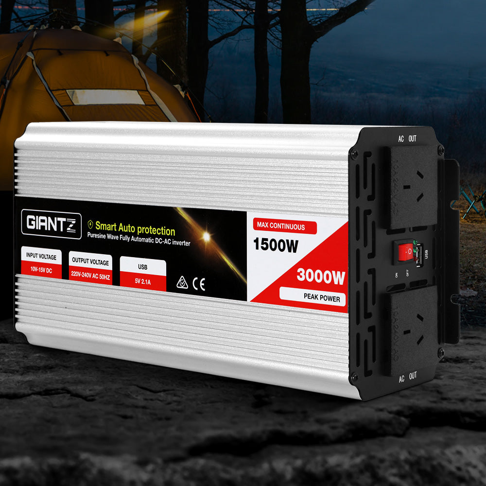 Giantz 1500W Puresine Wave DC-AC Power Inverter - ShopFrenzy