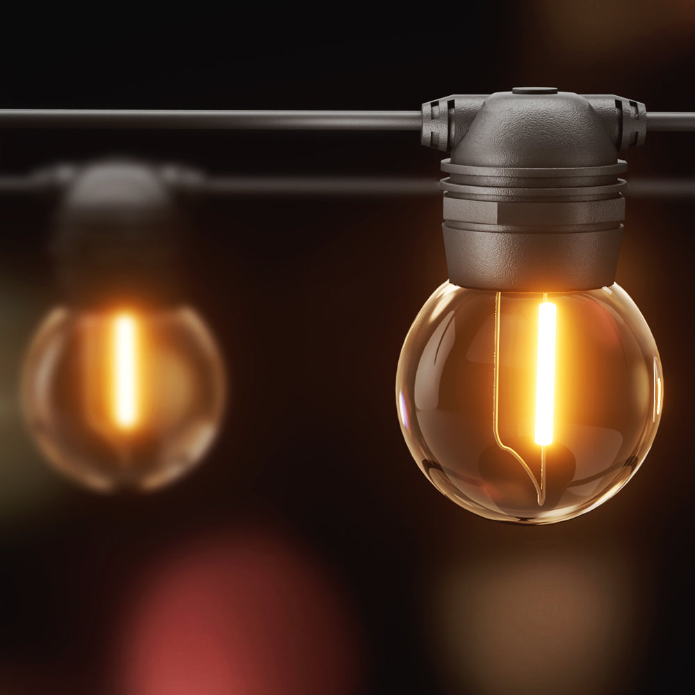 17m Solar Festoon Lights Outdoor LED String Light Christmas Wedding Decor - ShopFrenzy