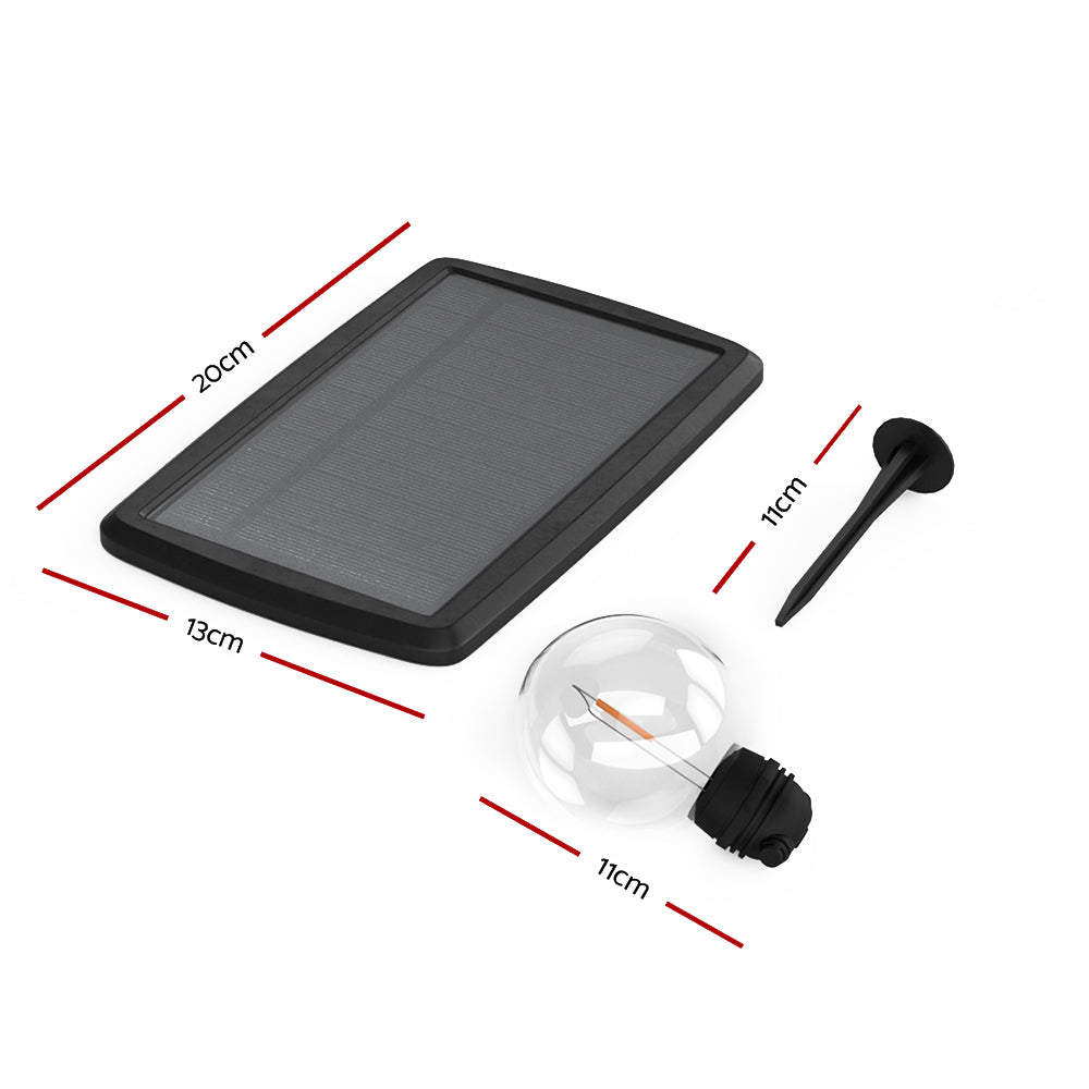 17m Solar Festoon Lights Outdoor LED String Light Wedding Christmas Party - ShopFrenzy