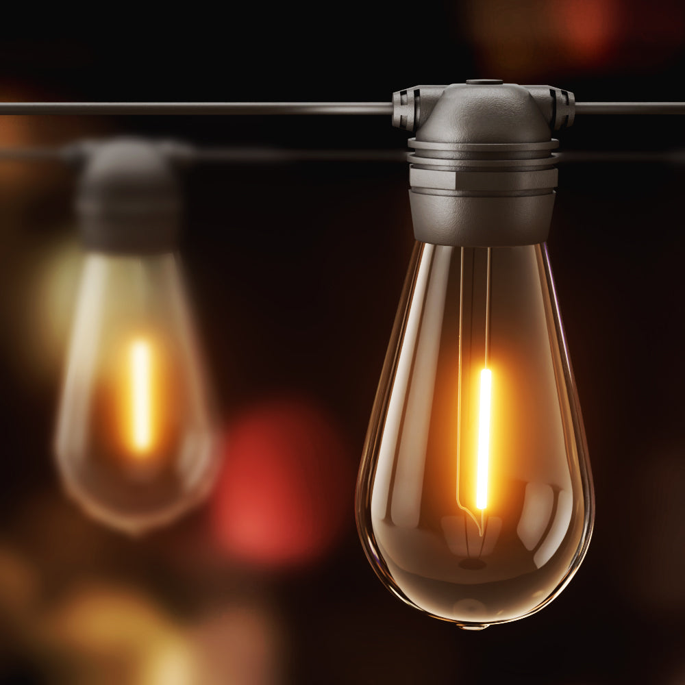 17m Solar Festoon Lights Outdoor LED String Light Christmas Party Decor - ShopFrenzy