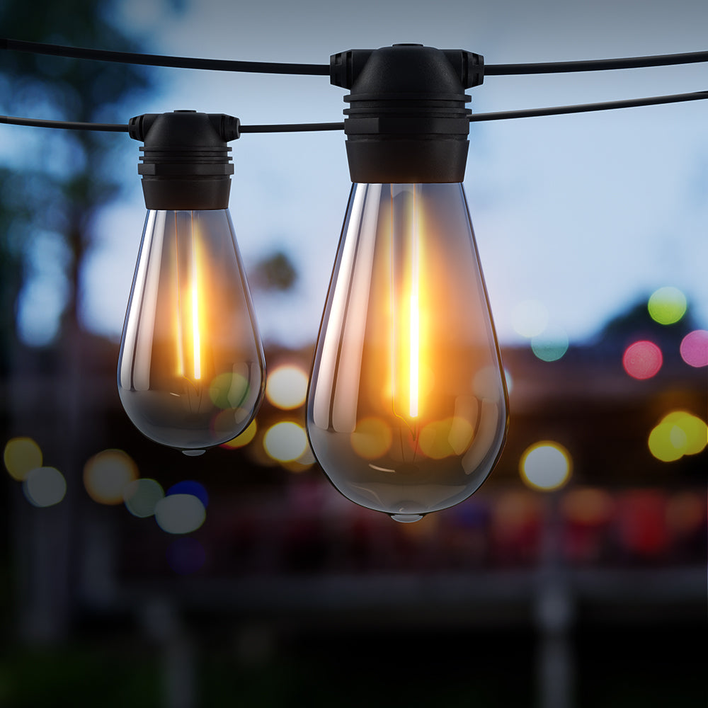 50m Solar Festoon Lights Outdoor LED String Light Xmas Party Decorations - ShopFrenzy