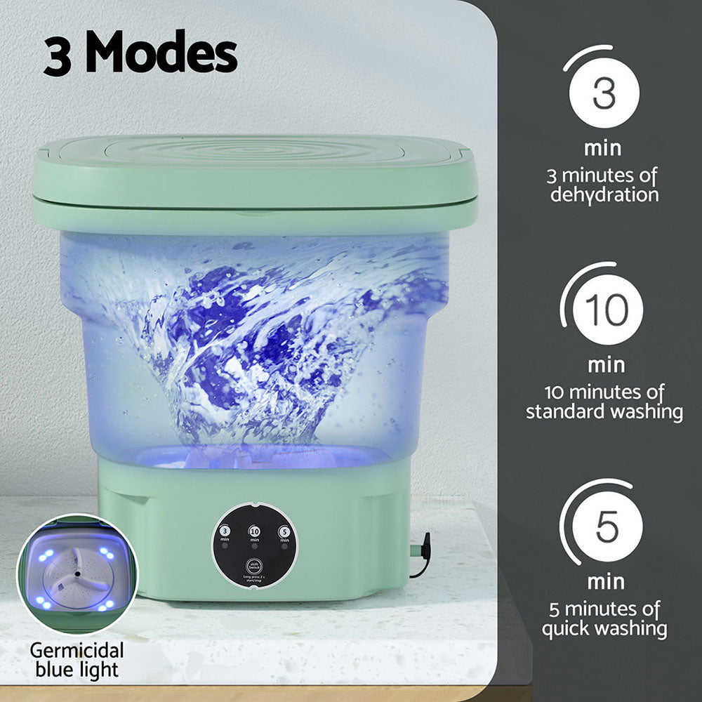 Devanti Portable Washing Machine 8L Green - ShopFrenzy