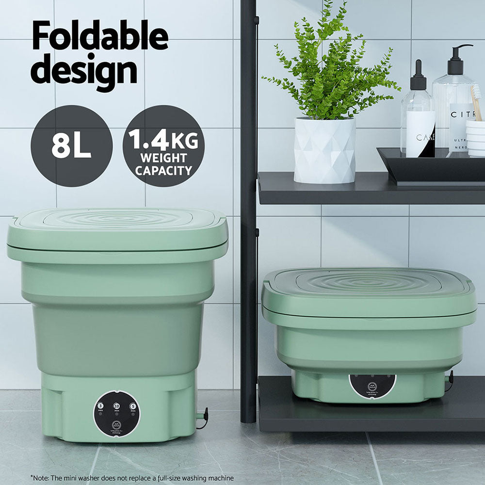 Devanti Portable Washing Machine 8L Green - ShopFrenzy