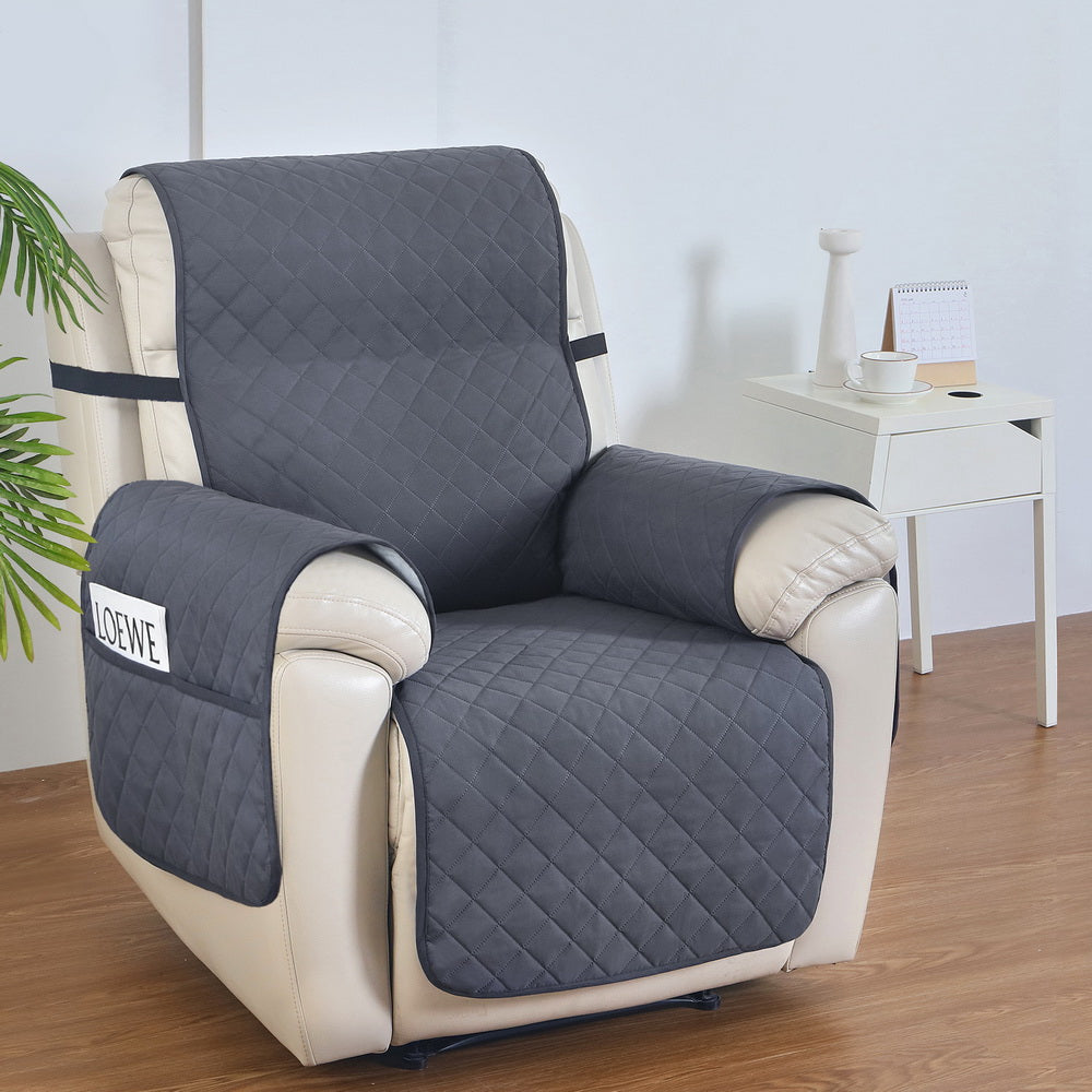 Artiss Recliner Chair Cover 100% Water Resistant Grey - ShopFrenzy
