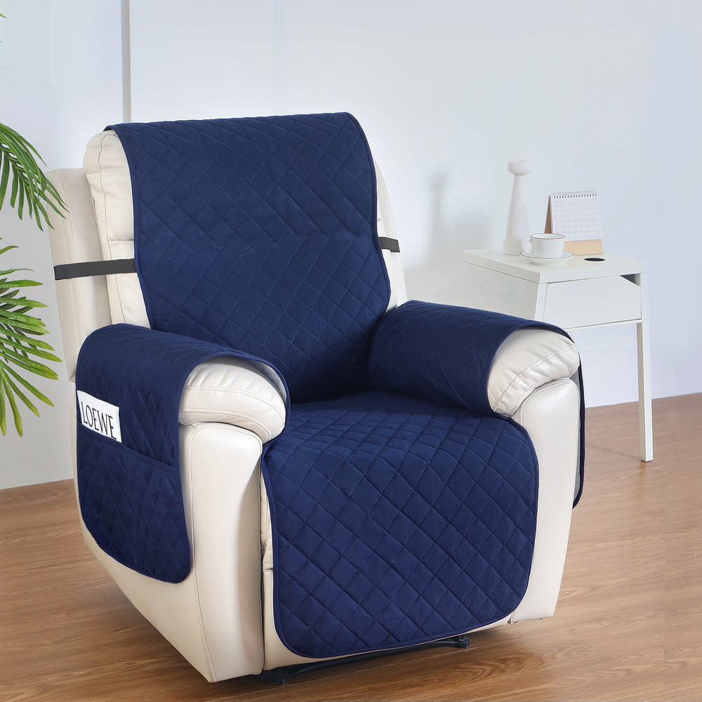 Artiss Recliner Chair Cover 100% Water Resistant Navy - ShopFrenzy