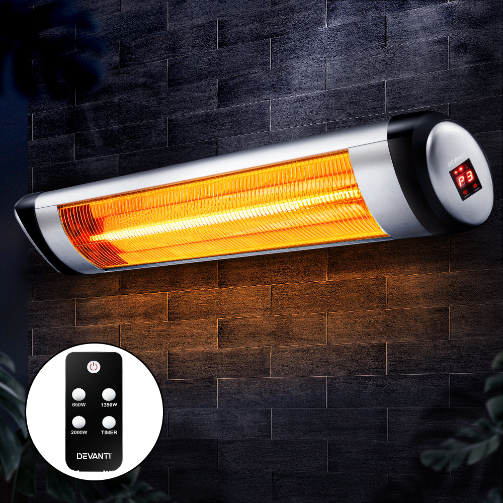 Devanti Electric Strip Heater Radiant Heaters 2000W - ShopFrenzy