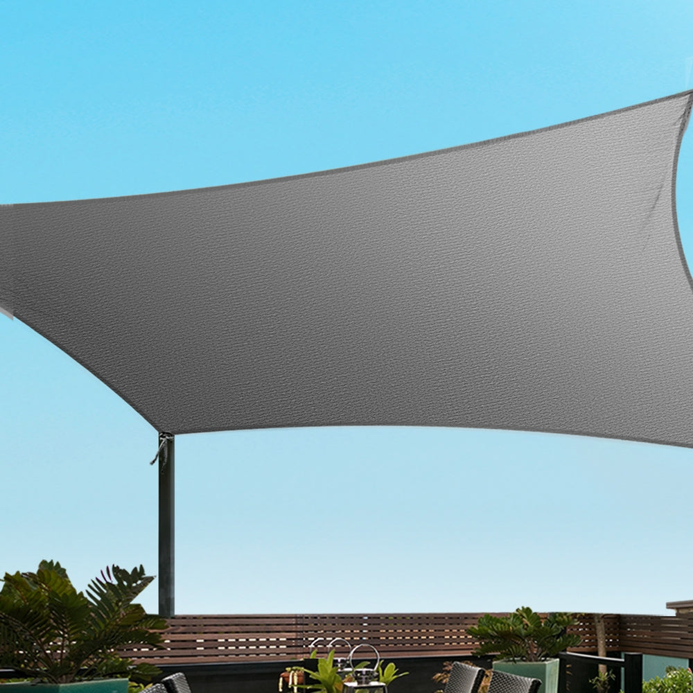 Instahut Shade Sail Cloth Shadecloth Rectangle Canopy 280gsm 3x4m - ShopFrenzy
