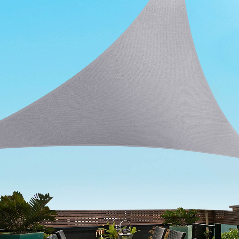 Instahut Waterproof Shade Sail Shade cloth Triangle Canopy 220GSM 4x4x4m - ShopFrenzy