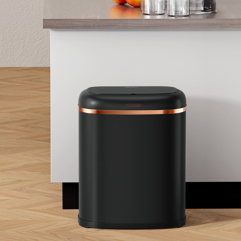 Devanti 38L Motion Sensor Bin Rubbish Automatic Black - ShopFrenzy