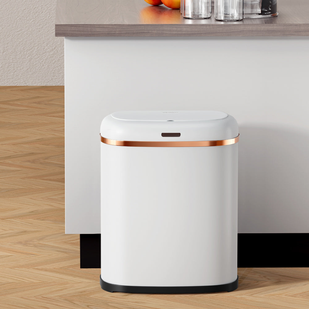 Devanti 38L Motion Sensor Bin Rubbish Automatic White - ShopFrenzy
