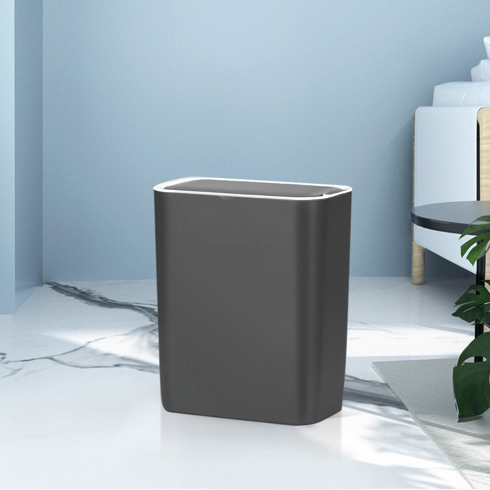 Devanti 9L Motion Sensor Bin Rubbish Automatic Ash Black - ShopFrenzy