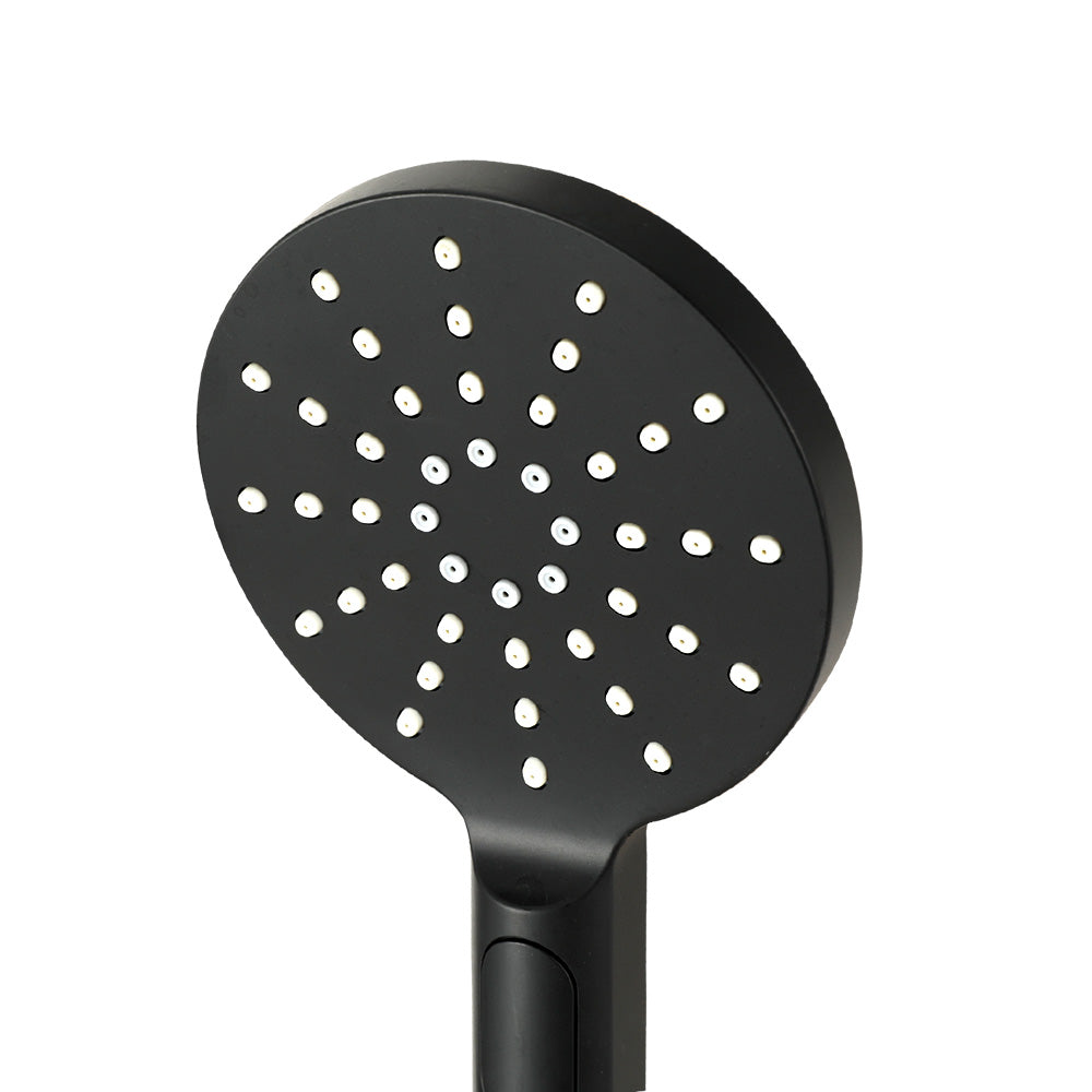 Handheld Shower Head Wall Holder 4.7'' High Pressure Adjustable 3 Modes Black - ShopFrenzy
