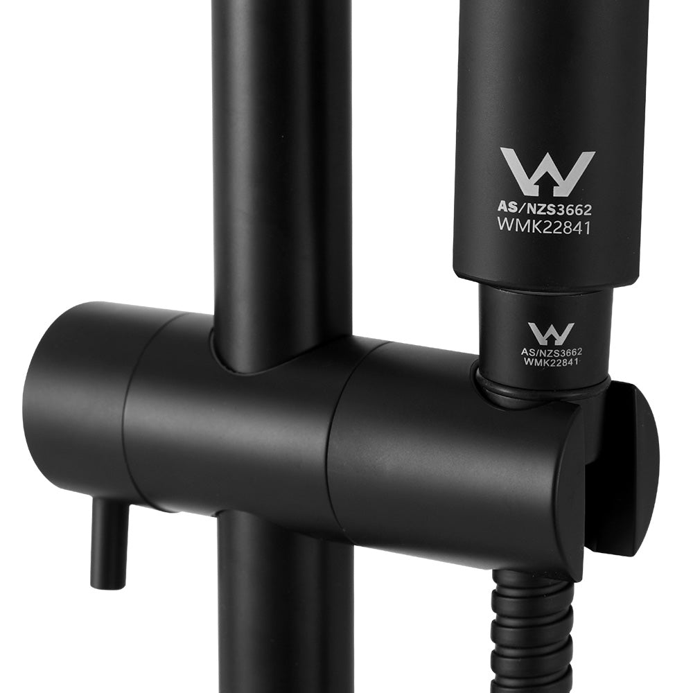 Handheld Shower Head Wall Holder 4.7'' High Pressure Adjustable 3 Modes Black - ShopFrenzy