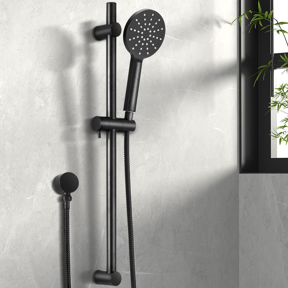 Handheld Shower Head Wall Holder 4.7'' High Pressure Adjustable 3 Modes Black - ShopFrenzy