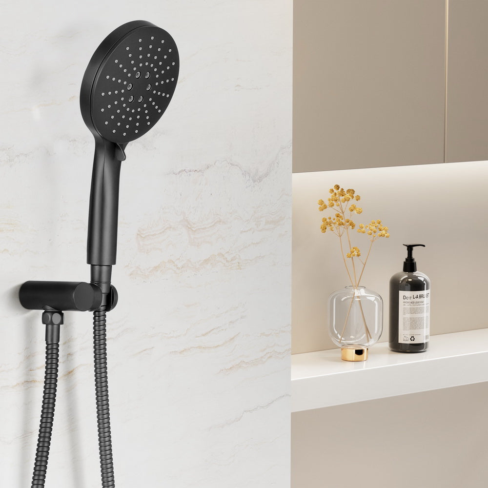 Handheld Shower Head Holder 4.7'' High Pressure Black - ShopFrenzy