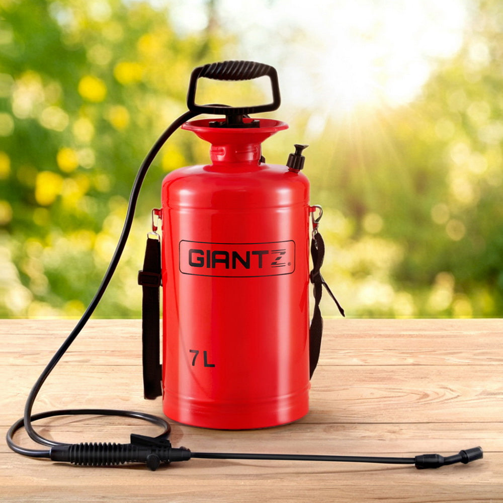 Giantz Weed Sprayer Pressure 7L Shoulder Pesticide Metal - ShopFrenzy