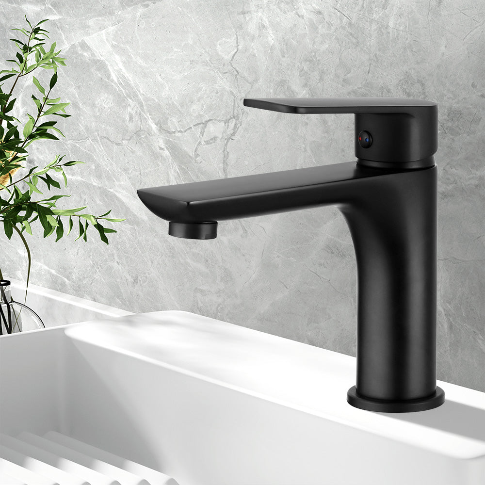 Bathroom Basin Mixer Tap Brass Faucet Vanity Laundry Sink Black - ShopFrenzy