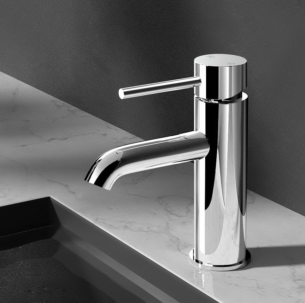 Cefito Bathroom Basin Mixer Tap Round Brass Faucet Vanity Laundry Chrome - ShopFrenzy