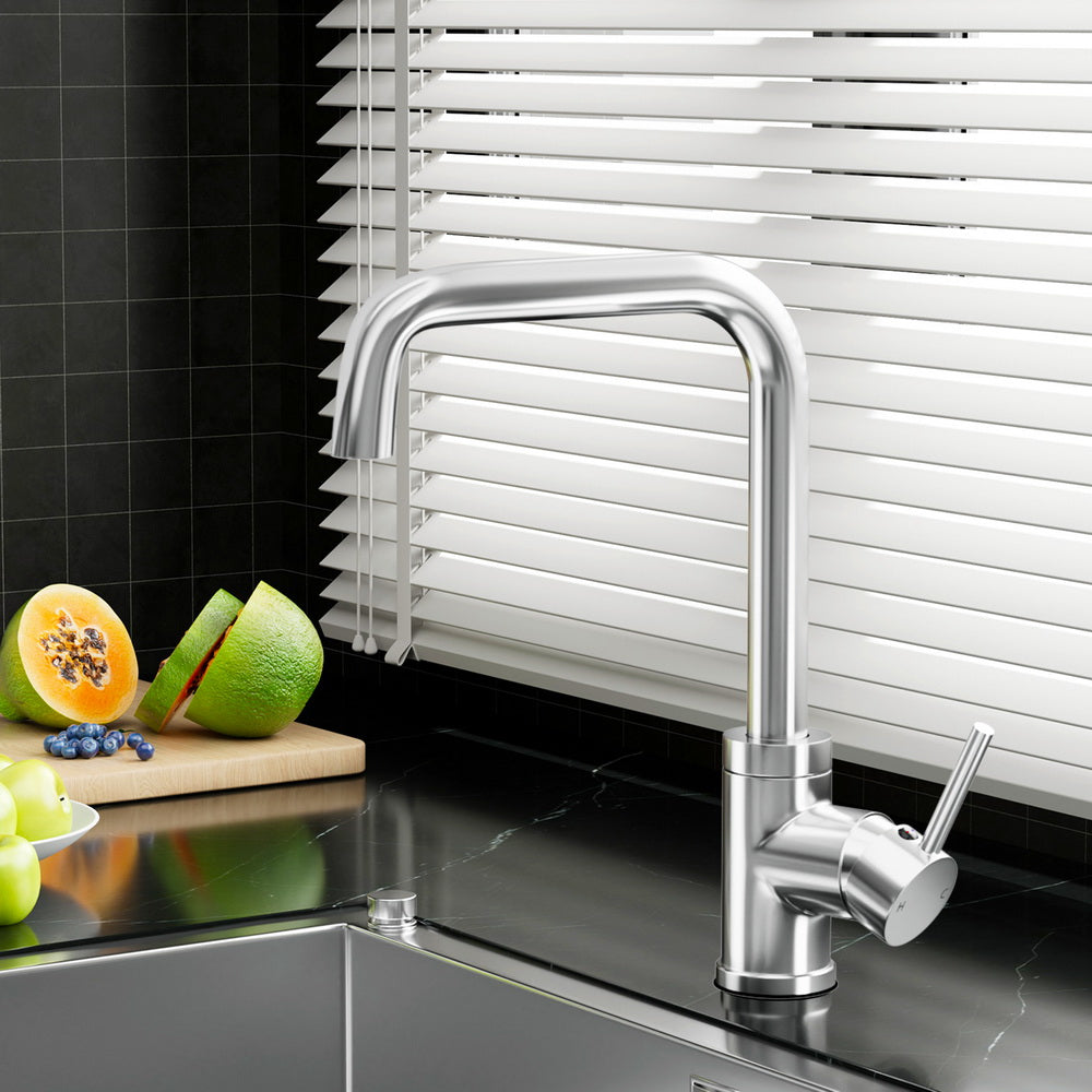 Cefito Kitchen Mixer Tap Mixer Rectangle Sink Faucet Basin Laundry Chrome - ShopFrenzy