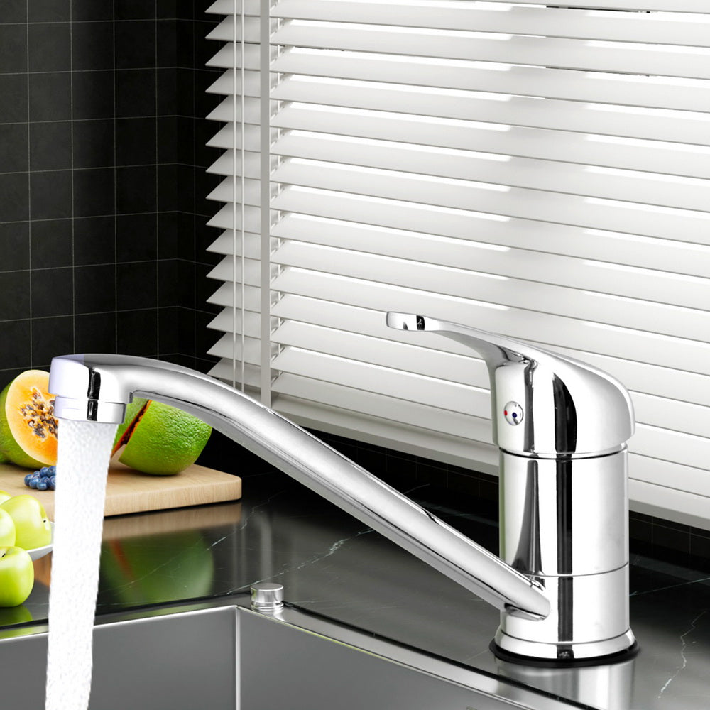 Cefito Kitchen Mixer Tap Mixer Long Spout Sink Faucet Basin Laundry Chrome - ShopFrenzy
