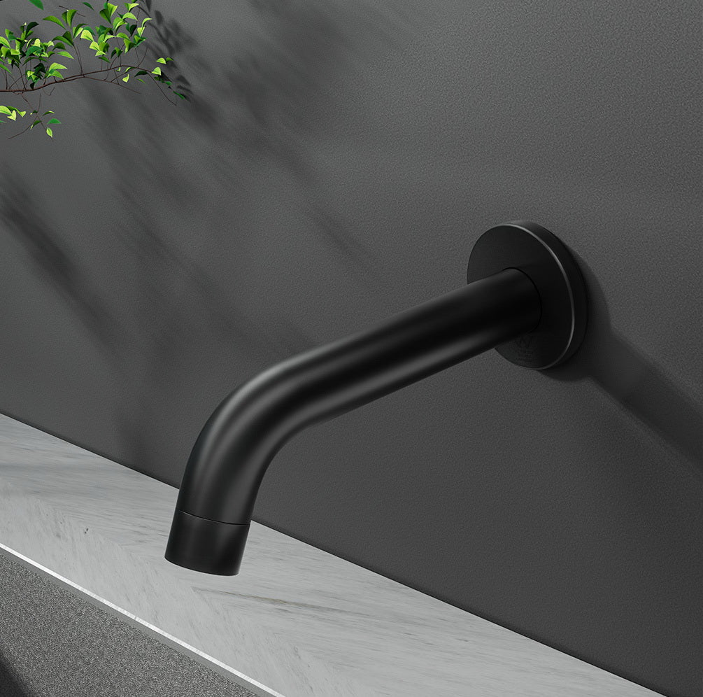 Cefito Bathroom Mixer Spout Wall Bath Tap Round Shower Bathtub Black - ShopFrenzy