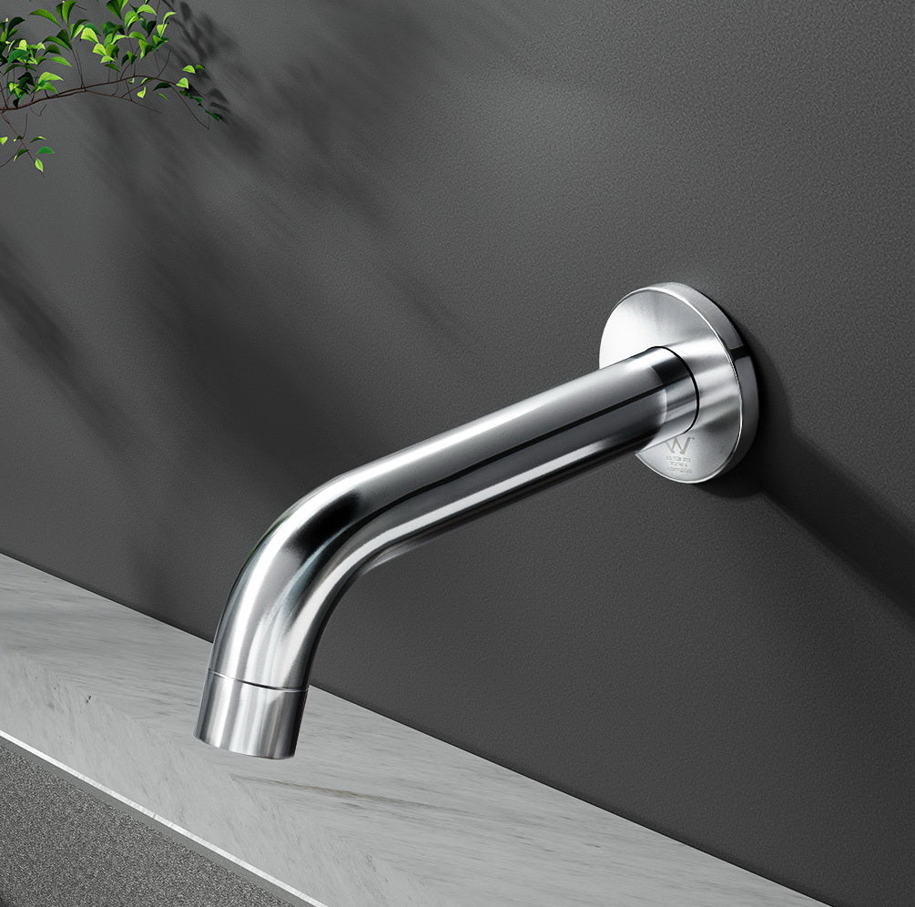 Cefito Bathroom Mixer Spout Wall Bath Tap Round Shower Bathtub Chrome - ShopFrenzy