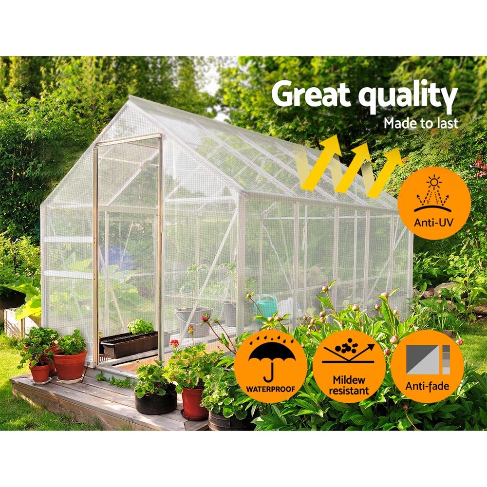 Instahut Tarp Tarpaulin 5x6m Canvas Heavy Duty Camping Cover Clear - ShopFrenzy