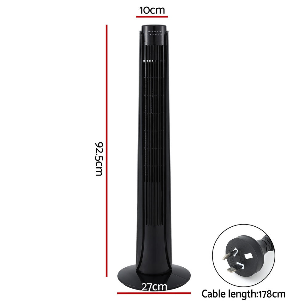 Devanti Tower Fan Oscillating 3 Speeds with Remote 93cm - ShopFrenzy