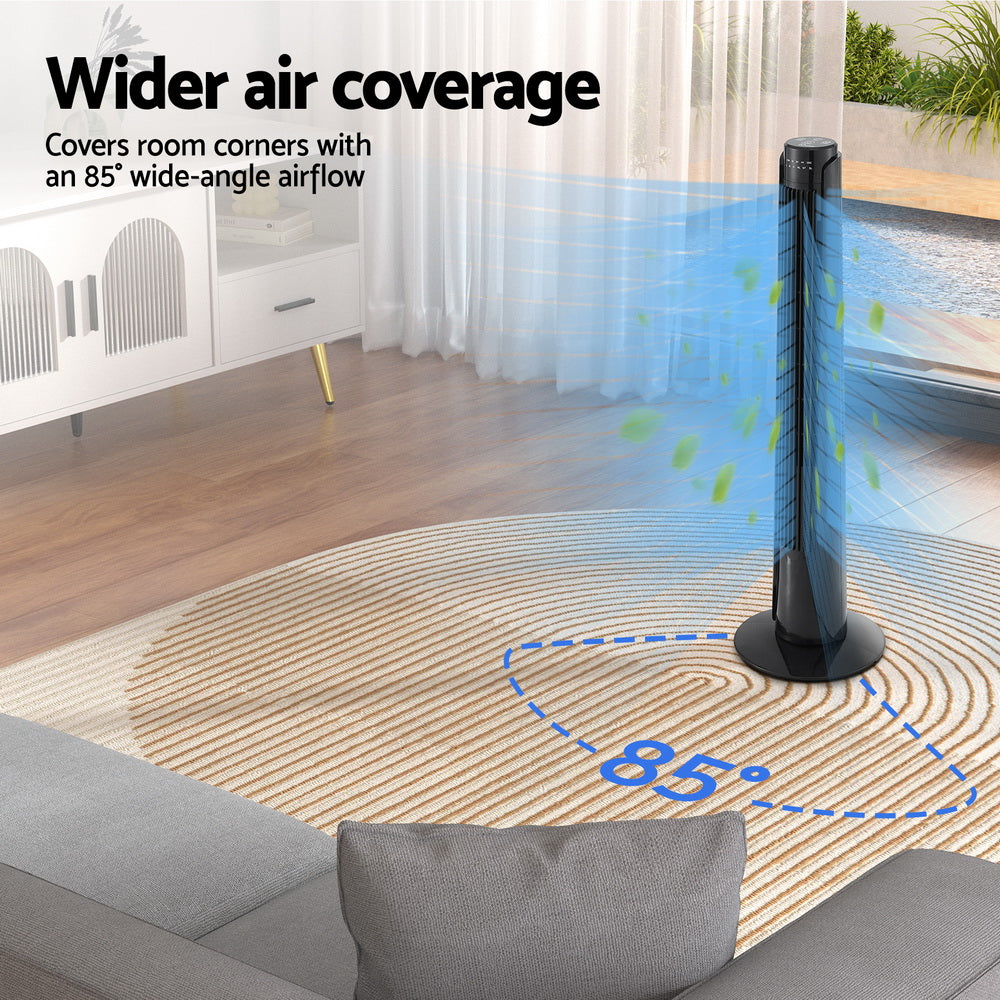 Devanti Tower Fan Oscillating 3 Speeds with Remote 93cm - ShopFrenzy