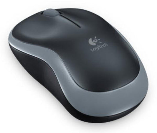 Logitech Wireless Mouse M185, 3 Button, Optical, 1000 DPI, USB Receiver, Scroll Wheel, Colour: Grey, 2.4GHz - Limited Stock - ShopFrenzy