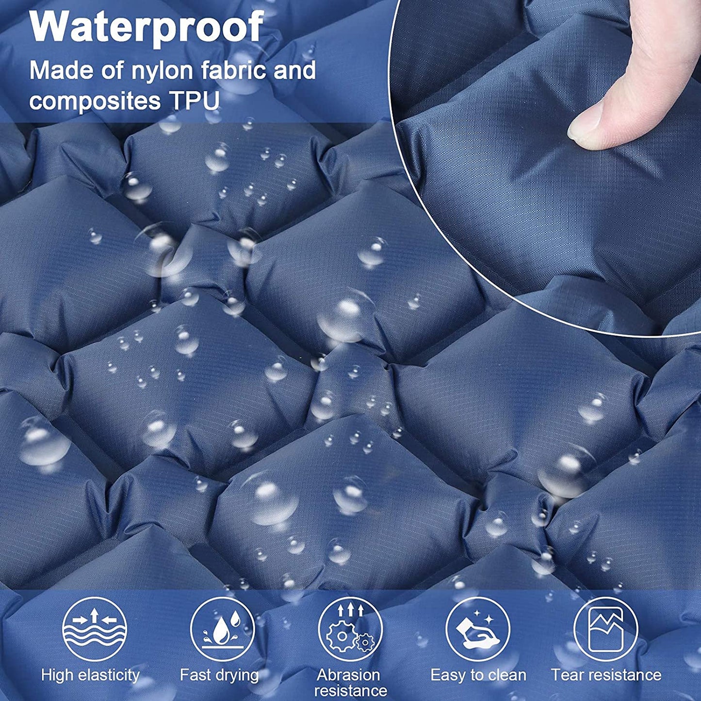 Ultralight Inflatable Camping Sleeping Pad with Pillow for Travelling and Hiking - ShopFrenzy