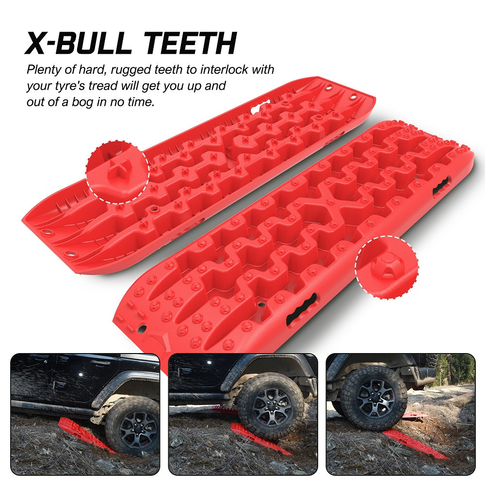 X-BULL Recovery tracks 2PCS 4WD Sand Mud Snow Truck Gen3.0 With Reindeer Car Antlers - ShopFrenzy